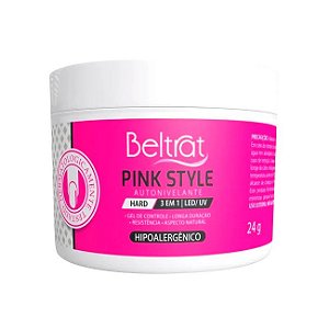 Gel Construtor Autonivelante Pink Style Hard Beltrat 24g Manicure Alongamento Unhas