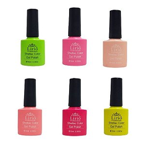 Esmaltes em Gel Uv/Led Lírio 10ml Cores 31 ao 36 - 6 Unidades