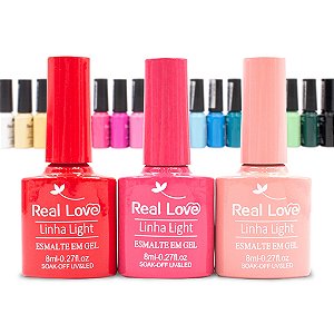 Esmalte em Gel Real Love linha Light 8 ml com ANVISA