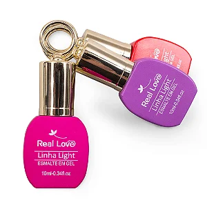 Esmalte em Gel com Tampa Chaveiro Linha Light 10ml - Real Love