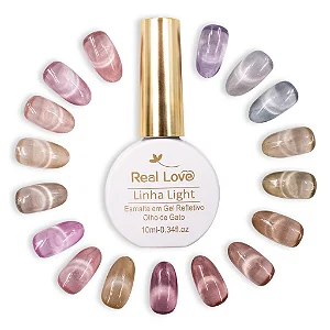 Esmalte em Gel Refletivo Glitter Olho de Gato 10ml - Real Love