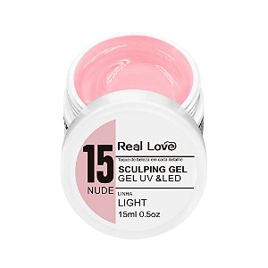 Gel Real Love Nude 15 - Linha Light 15ml