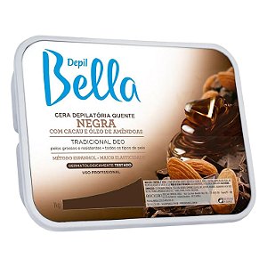 Cera Barra Cacau e Óleo de Amêndoas 1kg - Depil Bella