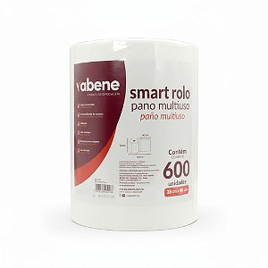Pano Multiuso Smart Rolo 600un Branco Vabene