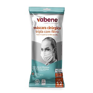 Máscara Tripla TNT Vabene Branca 12un