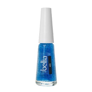 Esmalte Bellia Glitter Azul Atacado Pacote com 12 (doze)