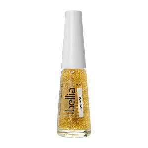 Esmalte Bellia Glitter Dourado Atacado Pacote com 12 (doze)