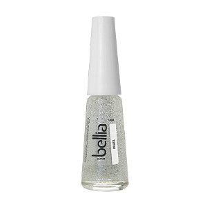 Esmalte Bellia Glitter Prata Atacado Pacote com 12 (doze)