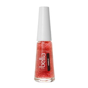 Esmalte Bellia Glitter Vermelho Atacado Pacote com 12 (doze)