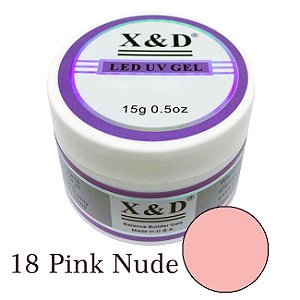 Gel X&d 18 Pink Nude Unhas De Gel Led Uv 15 g  - 3 Unidades