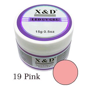 Gel X&d 19 Pink Nude Unhas De Gel Led Uv 15 g