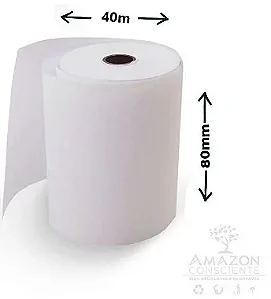 Bobina Térmica Branca PDV (80mm x 40m) - Caixa com 30 Rolos