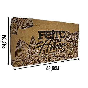 Caixa Kit Rasa Feito com Amor (45,5x23,8x5cm) - Pacote com 50 unidades
