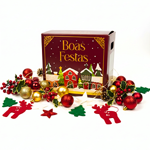 Cesta Básica de Natal "Boas Festas" (36.7x24.7x33cm)