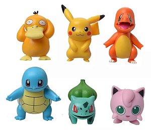 Kit 6 Miniaturas Pokemons Grandes De Alta Qualidade 8cm Pvc