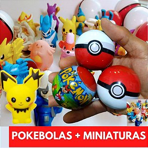 Kit 100 Miniaturas Pokémon E 100 Pokebolas 5 Cm Brinquedo