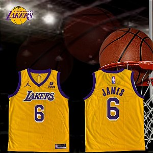 Regata Los Angeles Lakers Amarela James 6