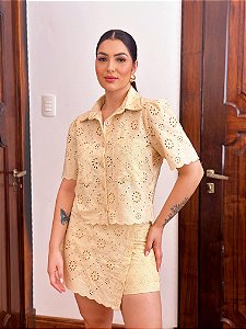 Camisa Linho Laise Manteiga