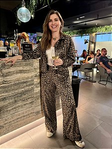Calça Wide Leg Onça Lovers