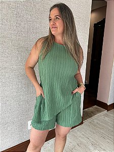 Shorts Alfaiataria Plissado