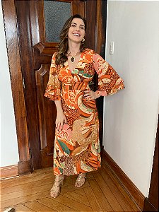 Vestido Mangas País Tropical