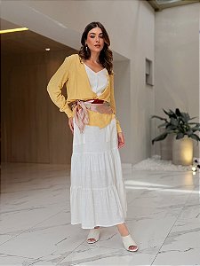 Saia Midi Linho