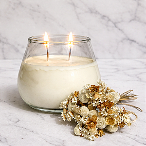 Vela Especial Vaso Decor Perfumado Casa Leve Chá Branco 1.300g