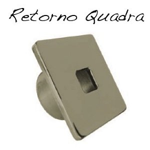 DISPOSITIVO DE RETORNO CRISTAL INOX316L 50mm QUADRADO TIPO ENCAIXE