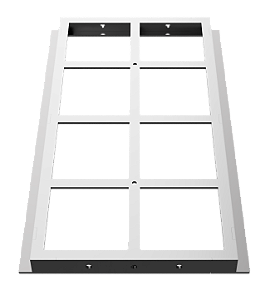 Contramarco Inox para Grelha Modular e Ret 150x264mm Cristal Inox 57420