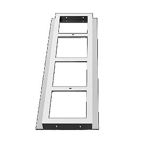 Contramarco Inox para Grelha Modular e Ret 108x264mm Cristal Inox 57430