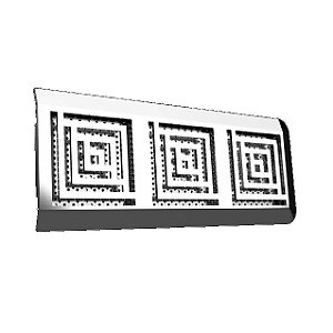 Grelha Modular Lateral 108x274mm Inox316L Cristal Inox 37165