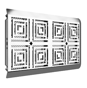 Grelha Modular Lateral 152x274mm Inox316L Cristal Inox 37163