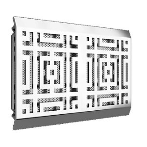 Grelha Modular Central 152x264mm Inox316L Maya Cristal Inox 37264