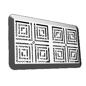 Grelha Retangular 152x284mm Inox316L Cristal Inox