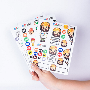 Cartela de Adesivos JUAD