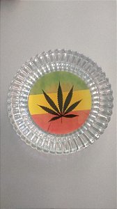 Cinzeiro Vidro Folha Da Ganja