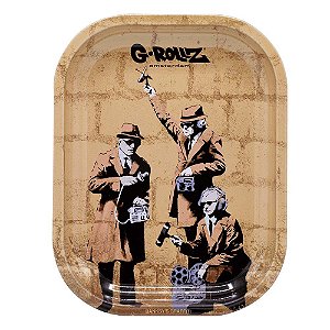 Bandeja G-ROLLZ Pequena - Banksys Graffiti Cop on Cop 14x18 cm