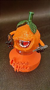 Vidro PuffCo Laranja com PuffCo na mão