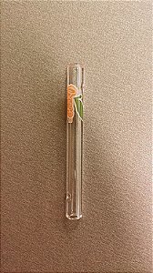 Piteira de vidro Collab Orange House Longa 6mm