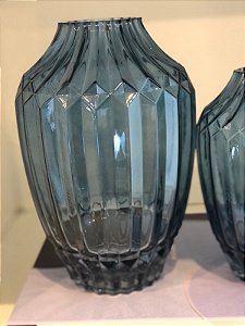 Vaso de vidro azul