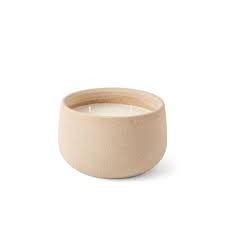 Vela com suporte em ceramica