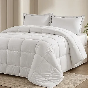 Edredom Toq de Petala Super King branco