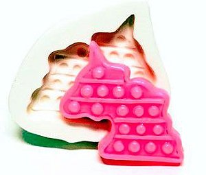Molde de Silicone Fidget Toys Unicornio Pop It Pequeno