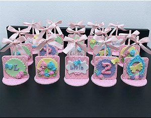 Apliques de Pasta Americana - Jardim Encantado - 7 cm - kit com 5 unidades