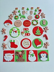 Apliques de Pasta Americana - Natal