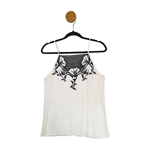 Blusa Maria FIló Branca e Preta P
