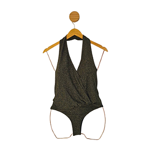 Body AZ Collection Preto e Dourado 40