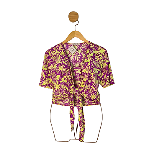Blusa Infinita Amarela e Lilás 36
