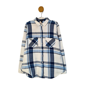 Camisa Forever 21 Azul e Branca M