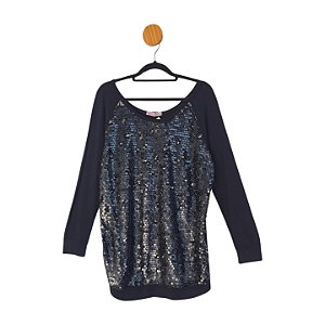 Blusa Pink Shine Preta G